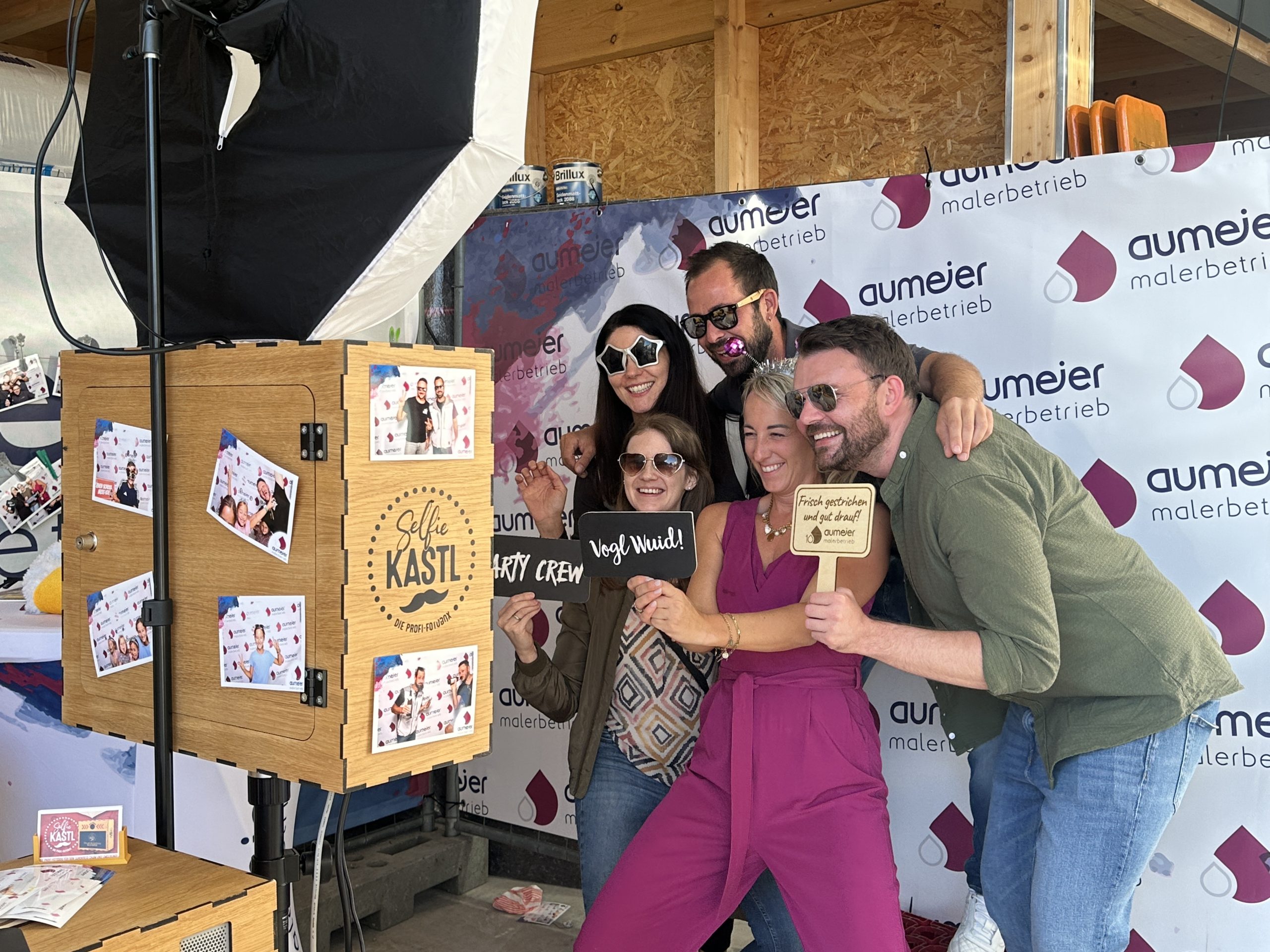 Fotobox-Aufnahme von einer Firmenfeier im Bayerischen Wald